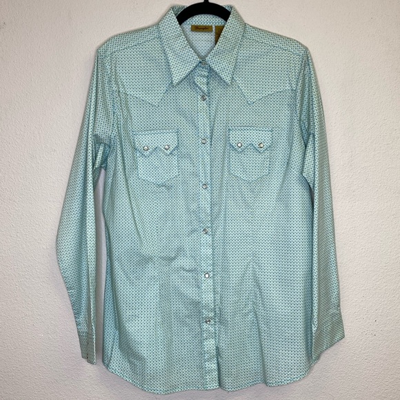 Wrangler Snap -Front Western Shirt Women's Large - Picture 1 of 13